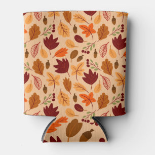 Autumn leaves, simple childish seamless pattern. can cooler