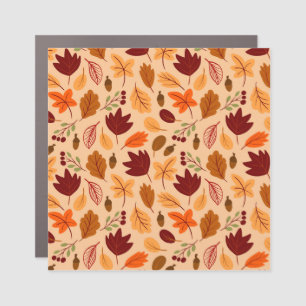 Autumn leaves, simple childish seamless pattern. car magnet