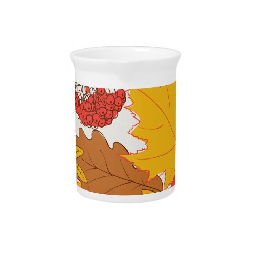 Autumn leaves simple seamless pattern beverage pitcher