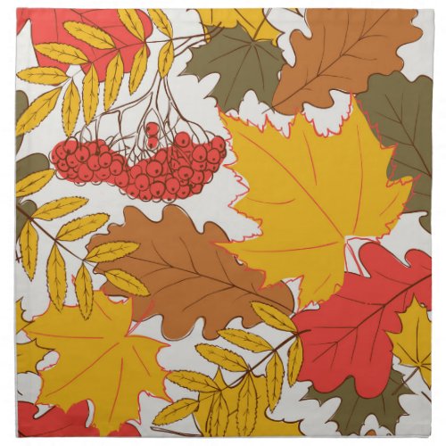 Autumn leaves simple seamless pattern cloth napkin
