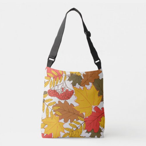 Autumn leaves simple seamless pattern crossbody bag