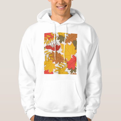 Autumn leaves simple seamless pattern hoodie