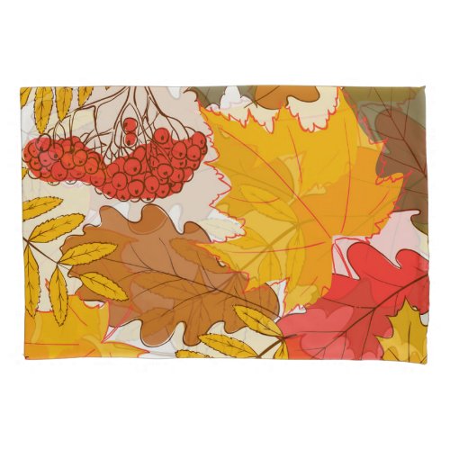 Autumn leaves simple seamless pattern pillow case