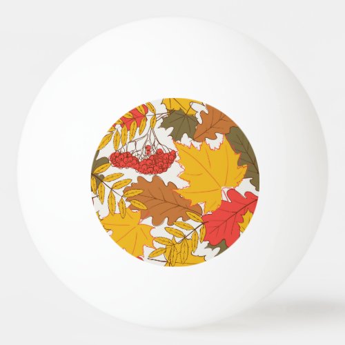 Autumn leaves simple seamless pattern ping pong ball