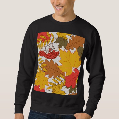 Autumn leaves simple seamless pattern sweatshirt