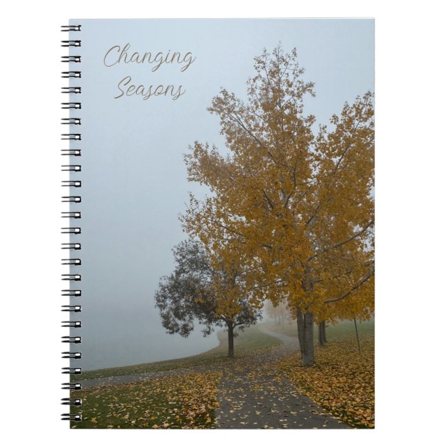 Autumn Leaves Spiral Photo Notebook (Front)