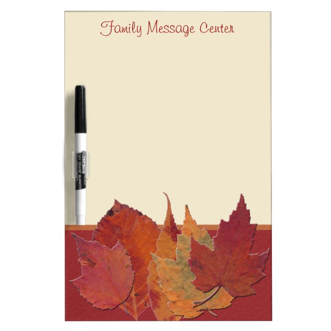 Autumn Leaves Splendor Dry Erase Message Board (Front)