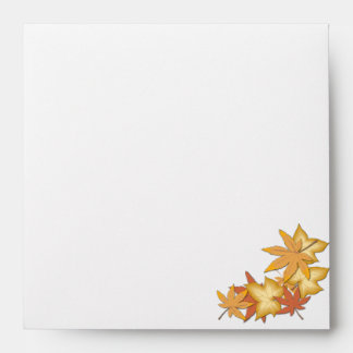 Autumn Leaves Square Invitation Envelope