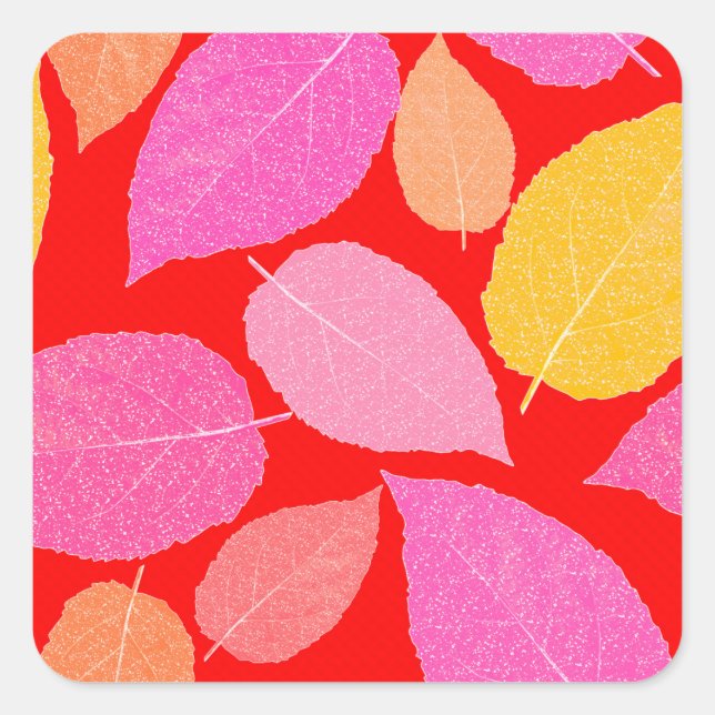 Autumn leaves . square sticker (Front)