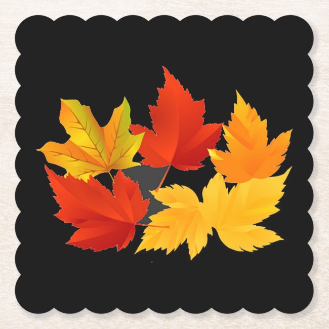 Autumn Leaves Sturdy Paper Coasters