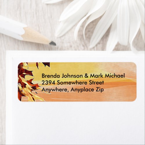 Autumn Leaves Swirl of Color Return Address Label