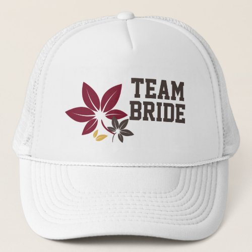 Autumn Leaves Team Bride Trucker Hat