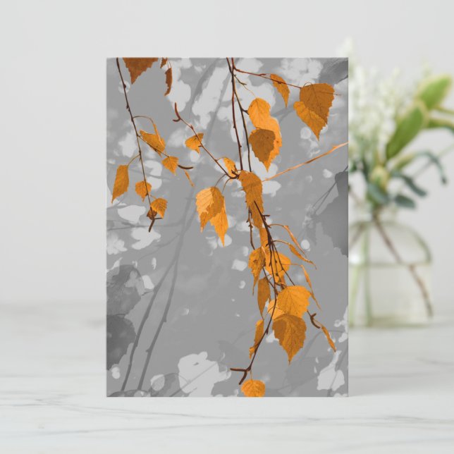 Autumn Leaves Thank You Card (Standing Front)