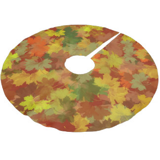 Autumn Leaves Thanksgiving Brushed Polyester Tree Skirt