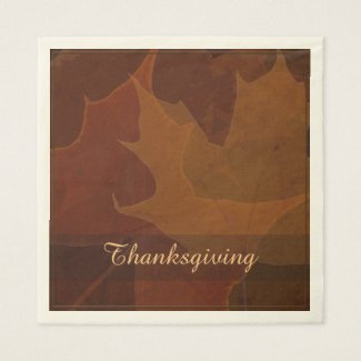 Autumn Leaves Thanksgiving Custom Text Color