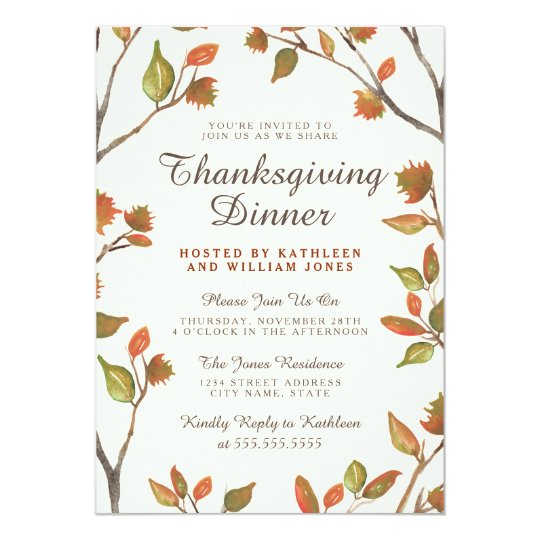 Thanksgiving Invitation Card 7