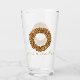 Autumn Leaves Thanksgiving Elegant Maple Wreath Glass