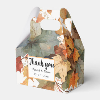 Autumn leaves Thanksgiving  Favor Boxes