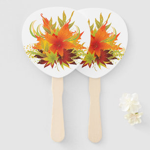 Autumn Leaves Thanksgiving Hand Fan