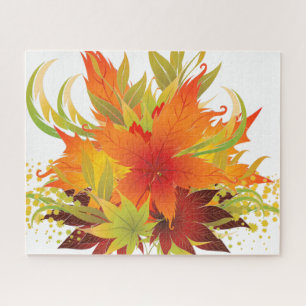 Autumn Leaves Thanksgiving Jigsaw Puzzle