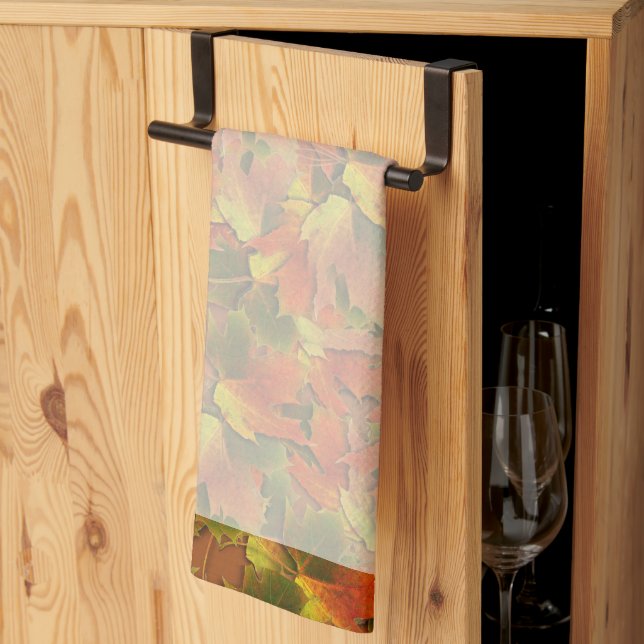 Autumn Leaves Thanksgiving Kitchen Towel (Thirds Fold)