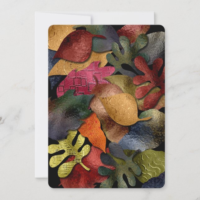 Autumn Leaves Thanksgiving Metallic Look (Front)