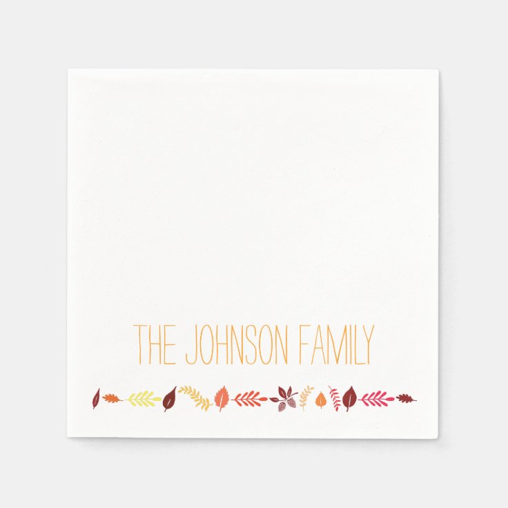 Autumn Leaves Thanksgiving Paper Napkins Zazzle