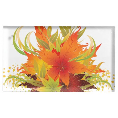 Autumn Leaves Thanksgiving Place Card Holder