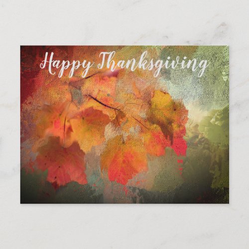 Autumn Leaves  Thanksgiving Postcard