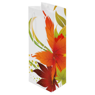 Autumn Leaves Thanksgiving Wine Gift Bag