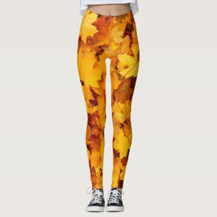 Autumn leaves, the color of fall leggings