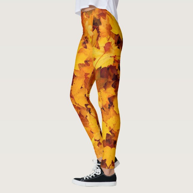 Autumn leaves, the color of fall leggings Zazzle