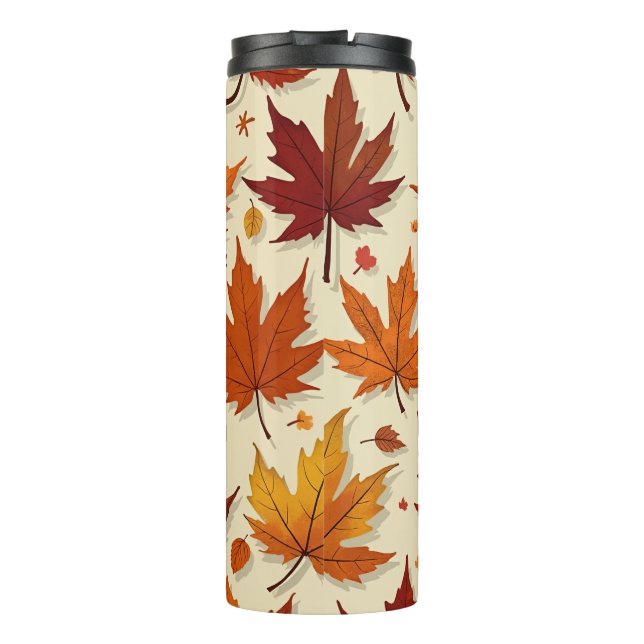 Autumn leaves Thermal Tumbler (Back)