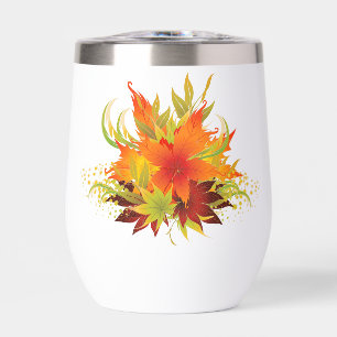 Autumn Leaves Thermal Wine Tumbler
