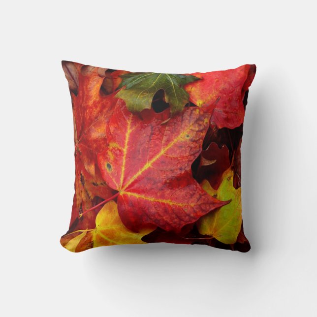 AUTUMN LEAVES THROW PILLOW (Front)