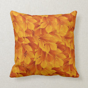 Autumn leaves throw pillow