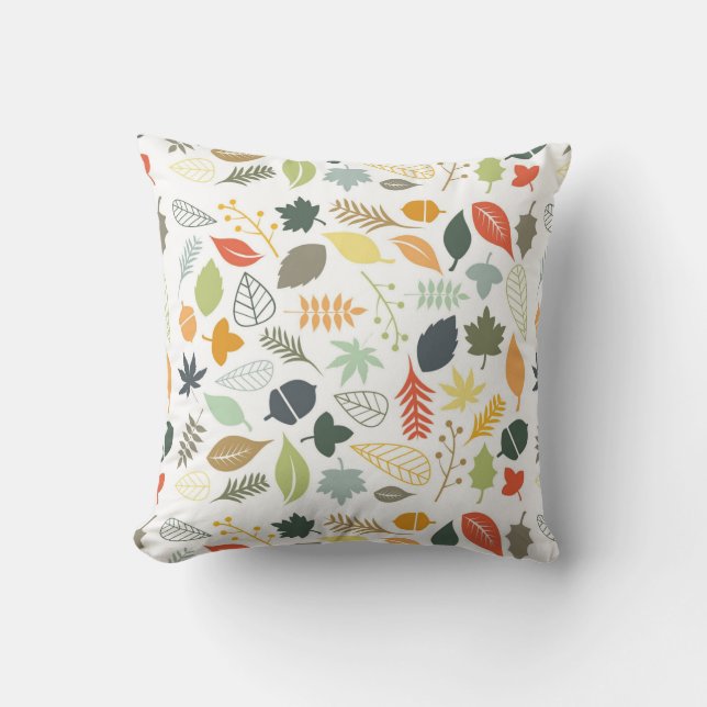 Autumn Leaves Throw Pillow (Front)