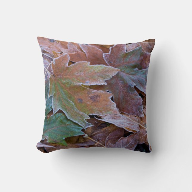 Autumn Leaves Throw Pillow (Front)
