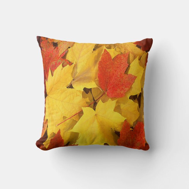 AUTUMN LEAVES THROW PILLOW (Front)