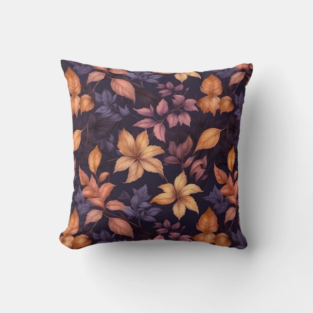 Autumn Leaves Throw Pillow (Front)