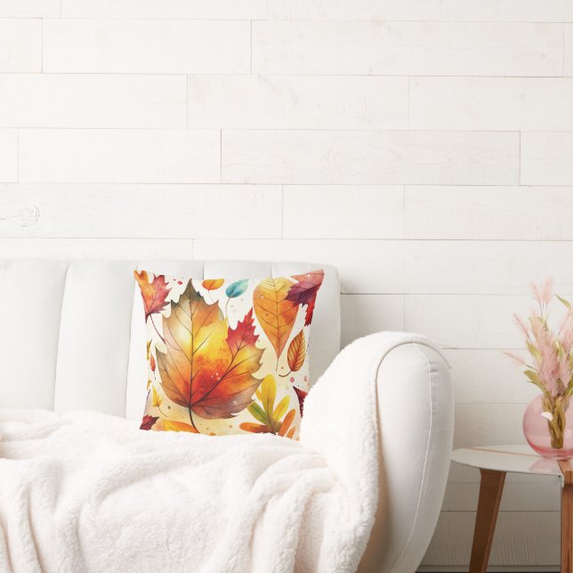 Autumn Leaves Throw Pillow (Couch)