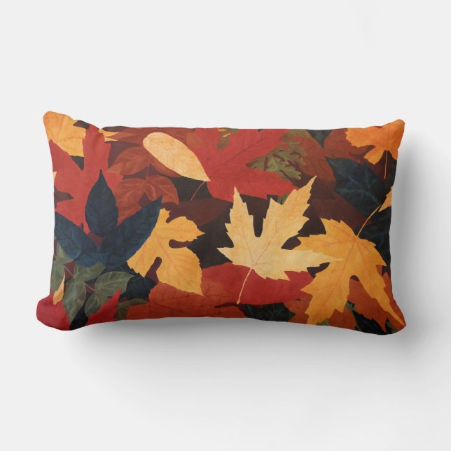 Autumn Leaves Throw Pillow (Front)