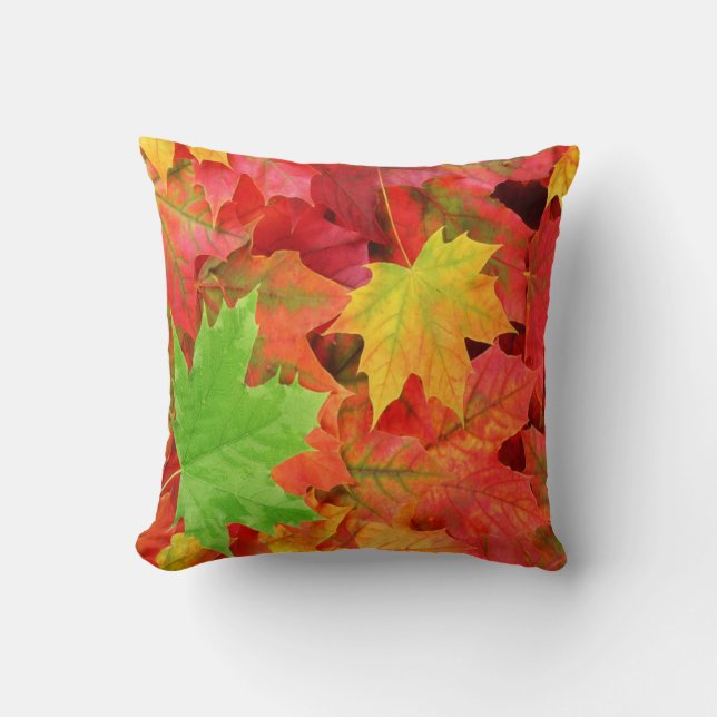 AUTUMN LEAVES THROW PILLOW (Front)