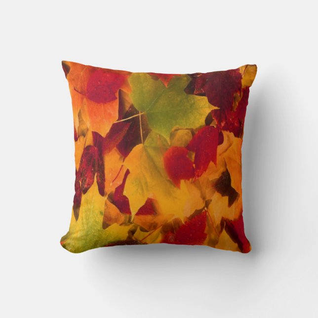 AUTUMN LEAVES THROW PILLOW (Front)