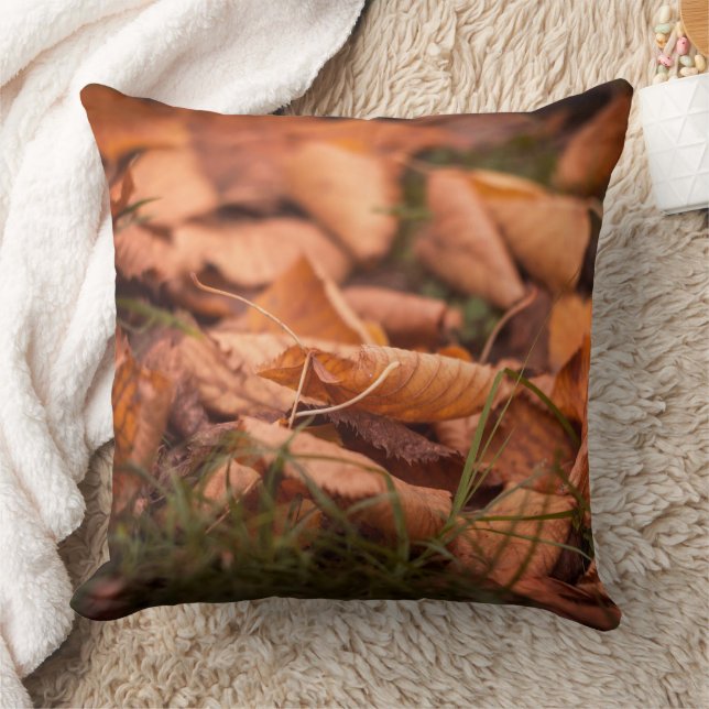 Autumn leaves throw pillow (Blanket)