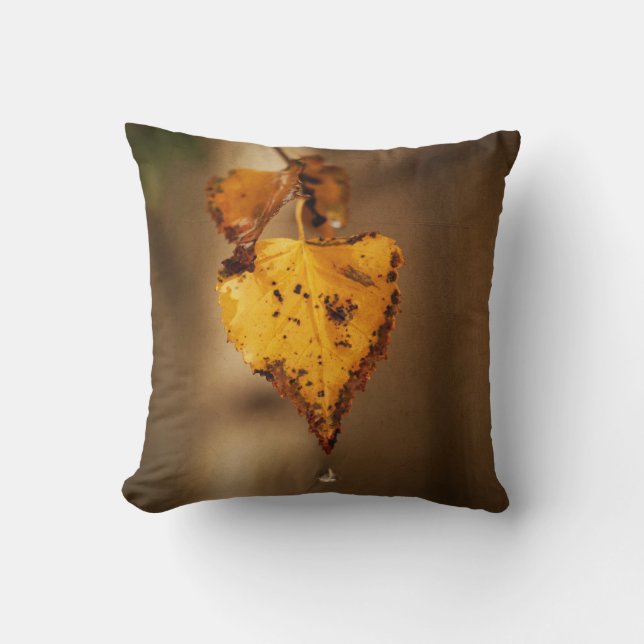 Autumn Leaves Throw Pillow (Front)