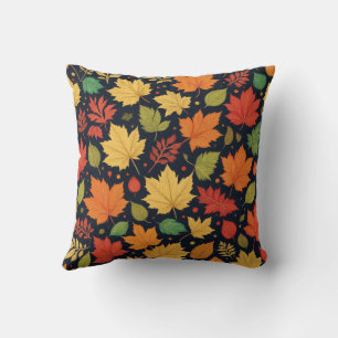 Autumn leaves throw pillow