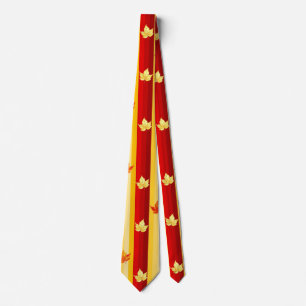 Autumn leaves tie