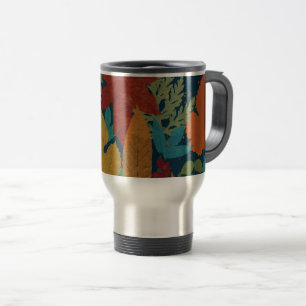 Autumn leaves travel mug