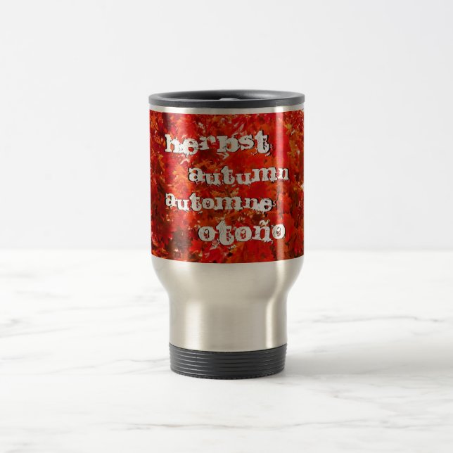 Autumn leaves travel mug (Center)